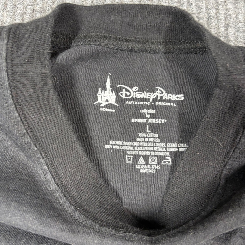 Disney Parks Disneyland Resort Spirit Jersey Womens Large Black Gray Long Sleeve - Picture 3 of 6